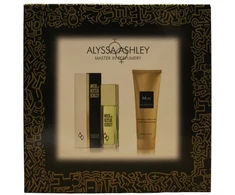 Set Alyssa Ashley: Musk Eau De Toilette Unisex, 100 ml + Musk Shimmering Losjonas kūnui, 250 ml