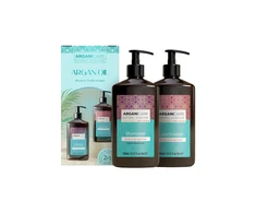 Set Arganicare: Argan Oil &amp; Sviestmedžių aliejumi Hair Šampūnas Repairing &amp; Moisturising, 400 ml + Argan Oil &amp; Sviestmedžių aliejumi Hair Conditioner Repairing &amp; Moisturising, 400 ml