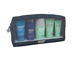 Rinkinys Biotherm Homme Aquapower Valiklis 40 ml + Aquafitness Dušo želė 40 ml + Shaving Foam 50 ml + Aquapower Dezodorantas Roll-on 75 ml + Aquapower Advanced Gel 20 ml + Pouch