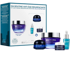 Set Biotherm: Mėlyna Pro-Retinol Multi Correcting Kreminis For Face, 50 ml + Life Plankton Eliksyras Regenerating Day &amp; Night Serum For Face, 7 ml + Mėlyna Therapy Anti-Aging Night Kreminis For Face, 15 ml + Mėlyna Therapy Anti-Ageing Paakių kremas, 15 ml
