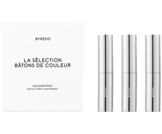 Set Byredo: Colour Stick Multifunctional Eyeshadow Stick Dravite 3.5 g + Colour Stick Multifunctional Eyeshadow Stick Vienna 3.5 g + Colour Stick Multifunctional Eyeshadow Stick 580 Ultramagnetic 3.5 g + Byredo GWP Textile Pouch