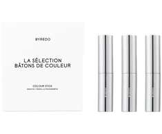 Set Byredo: Colour Stick Multifunctional Eyeshadow Stick Dravite 3.5 g + Colour Stick Multifunctional Eyeshadow Stick Vienna 3.5 g + Colour Stick Multifunctional Eyeshadow Stick 580 Ultramagnetic 3.5 g + Byredo GWP Textile Pouch