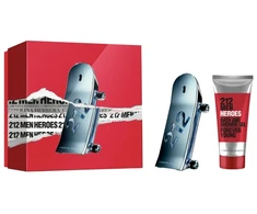 Set Carolina Herrera: 212 Heroes Eau De Toilette For Men, 90 ml + 212 Heroes Dušo želė For All Skin Types, 100 ml