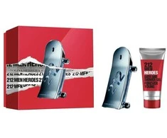 Set Carolina Herrera: 212 Heroes Eau De Toilette For Men, 90 ml + 212 Heroes Dušo želė For All Skin Types, 100 ml