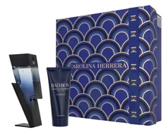 Set Carolina Herrera: Bad Boy Cobalt Eliksyras, Eau De Parfum, For Men, 100 ml + Bad Boy Cobalt, Refreshing, Dušo želė, For All Skin Types, 100 ml