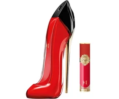 Rinkinys Carolina Herrera: „Very Good Girl“ kvepalai moterims, 80 ml + skysti lūpų dažai „The Lip Liquid 210“, 5 ml