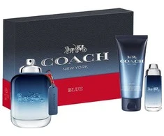 Rinkinys Coach: Mėlyna, tualetinis vanduo, vyrams, 100 ml + Mėlyna, tualetinis vanduo, vyrams, 15 ml + Mėlyna, dušo gelis, barzdai ir plaukams, 100 ml