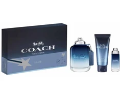Set Coach: Mėlyna Eau De Toilette For Men, 100 ml + Mėlyna Eau De Toilette For Men, 15 ml + Mėlyna Dušo želė Beard &amp; Hair, 100 ml