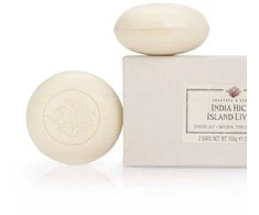 Dvigubas drėkinamojo muilo rinkinys „Crabtree &amp; Evelyn India Hicks Island Living“, 2 vnt., 100 g