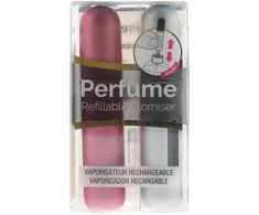 Travalo Set Duo, Pressit, Rožinė &amp; Sidabrinis, Papildomas Atomizer Case, 2 pcs Unisex