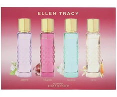 Set Ellen Tracy: Quilted Gardenia Eau De Parfum For Women, 15 ml + Quilted Vanilla Eau De Parfum For Women, 15 ml + Quilted Magnolia Eau De Parfum For Women, 15 ml + Quilted Jasmine Eau De Parfum For Women, 15 ml