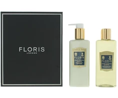 Set Floris Of London: Night Scented Jasmine maitininantis Losjonas kūnui, 250 ml + Night Scented Jasmine Cleansing Dušo želė All Skin Types, 250 ml