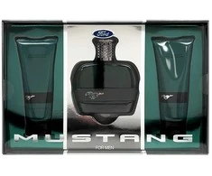 Set Ford: Mustang Žalias Eau De Toilette For Men, 100 ml + Mustang Žalias Hydrating After-Shave Balm, 100 ml + Mustang Žalias Hydrating Dušo želė All Skin Types, 100 ml