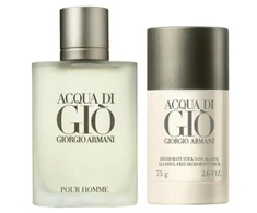 Set Giorgio Armani: Acqua di Gio, Eau De Toilette, For Men, 100 ml + Acqua di Gio, Anti-Perspirant, Dezodorantas Stick, For Men, 75 g