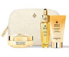 Set Guerlain: Abeille Royale Honey Age-Defying Day Kreminis veidui, 50 ml + Abeille Royale Replumping Oil veidui ir kaklui, 15 ml + Abeille Royale Cleansing Foam, 40 ml