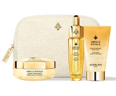 Set Guerlain: Abeille Royale Honey Age-Defying Day Kreminis veidui, 50 ml + Abeille Royale Replumping Oil veidui ir kaklui, 15 ml + Abeille Royale Cleansing Foam, 40 ml