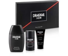 Set Guy Laroche: Drakkar Noir, Eau De Toilette, For Men, 100 ml + Drakkar Noir, Cleansing, Dušo želė, For All Skin Types, 50 ml + Drakkar Noir, Anti-Perspirant, Dezodorantas Purškiklis, For Men, 150 ml