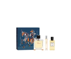 Set Hermes: Terre d'Hermes, Eau De Parfum, For Men, 75 ml + Terre d'Hermes, Eau De Parfum, For Men, 15 ml + Terre d'Hermes, Dušo želė, For All Skin Types, 40 ml