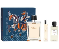 Set Hermes: Terre d'Hermes Eau De Toilette For Men, 100 ml + Terre d'Hermes Eau De Toilette For Men, 15 ml + Terre d'Hermes Moisturizing After-Shave Lotion, 40 ml