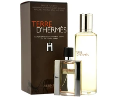 Set Hermes: Terre d'Hermes, Eau De Toilette, For Men, Refill, 125 ml + Terre d'Hermes, Eau De Toilette, For Men, Papildomas, 30 ml