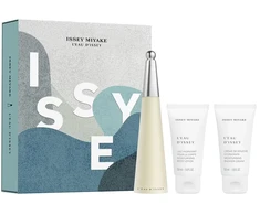 Set Issey Miyake: L'Eau d'Issey, Eau De Toilette, For Women, 50 ml + L'Eau d'Issey, Moisturizing, Losjonas kūnui, 50 ml + L'Eau d'Issey, Moisturizing, Dušo želė, For All Skin Types, 50 ml