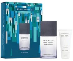 Issey Miyake rinkinys: L'Eau d'Issey drėkinamasis valomasis kremas visų tipų odai, 50 ml + L'Eau d'Issey Pour Homme Solar Lavender tualetinis vanduo vyrams, 50 ml