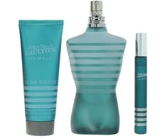 Set Jean Paul Gaultier: Le Male Eau De Toilette For Men, 125 ml + Le Male Eau De Toilette For Men, 10 ml + Le Male Cleansing Dušo želė For All Skin Types, 75 ml