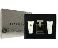 Set John Richmond: John Richmond Natural Hydrating Losjonas kūnui, 50 ml + Juodas Metal Natural Cleansing Dušo želė, 50 ml + John Richmond Eau De Parfum For Women, 100 ml
