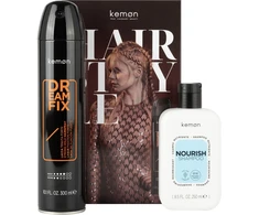 Set Kemon: Dreamfix, Plaukų lakas, Strong Hold, 300 ml + Nourish maitininantis, Hair Treatment Šampūnas, Dry, 250 ml