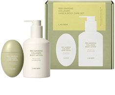Set Lab 1899: Raudonojo ženšenio su kolagenu drėkinamasis kūno losjonas, 250 ml + Raudonojo ženšenio su kolagenu elastingumą gerinantis rankų kremas, 50 ml