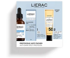 Set Lierac: Protocole Anti-Dark Spots Serum For Face, 30 ml + Sunissime The Sun Velvety Fluid For Face SPF50+, 25 ml