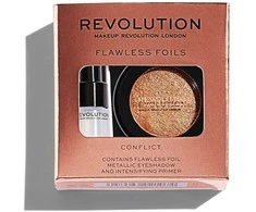 Rinkinys Makeup Revolution Flawless Foil Conflict: akių šešėliai + pagrindas