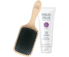 Rinkinys „Marlies Moller“: jūrinis drėkinamasis galvos odos kremas + kasdienis švelnus giluminio valymo šampūnas be silikonų plaukams, 100 ml