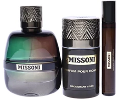 Set Missoni: Pour Homme Eau De Parfum For Men, 100 ml + Pour Homme Eau De Parfum For Men, 10 ml + Pour Homme Dezodorantas Stick For Men, 75 ml