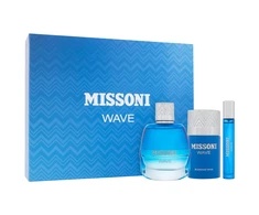 Set Missoni: Wave Eau De Toilette For Men, 100 ml + Wave Eau De Toilette For Men, 10 ml + Wave Protecting Dezodorantas Stick For Men, 75 ml