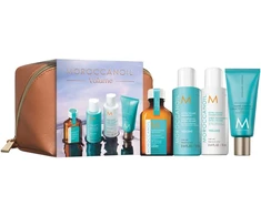 Set Moroccanoil: Volume, Paraben-Free, Hair Šampūnas, Shine &amp; Body, 70 ml + Volume, Paraben-Free, Hair Conditioner, Moisture &amp; Volume, 70 ml + Hydration, Hair Oil Treatment, Hydrating, 25 ml + Fragrance Originale, Hyaluronic Acid, maitininantis, Hand Kreminis, 40 ml