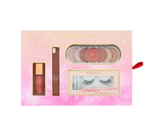 Set Profusion Cosmetics: Liquid Blush Liquid Blush, 7 ml + Lip Tint Liquid Lipstick 6.5 ml + Nudes Eyeshadow Palette 7 Shades, 11 g + Glamour Lashes False Blakstienos, 2 vnt.