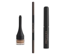 Set Profusion Cosmetics: Ultimate Brow Sculpt Eyebrow Pomade Dark Brown, 4 ml + Ultimate Brow Sculpt Defining Eyebrow Kreminis Pieštukas &amp; 2-In-1 Dark Brown 0.07 g + Ultimate Brow Sculpt Eyebrow Gel Dark Brown 1.8 g