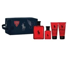 Set Ralph Lauren: Polo Raudona Eau De Toilette For Men, 125 ml + Polo Raudona Eau De Toilette For Men, 40 ml + Polo Raudona Moisturizing After-Shave Balm, 50 ml + Polo Raudona Dušo želė &amp; Šampūnas 2-In-1, 50 ml