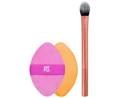 Set Real Techniques: Miracle Makeup Sponge Rožinė + Miracle Makeup Sponge Oranžinis + Real Techniques Eyeshadow 242