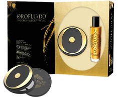 Rinkinys Revlon: Orofluido plaukų aliejus drėkinimui/iššukavimui ir blizgesiui, 100 ml + kompaktinis veidrodėlis Juodas