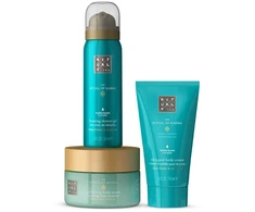 Set Rituals: The Ritual Of Karma, Exfoliating, Body Scrub, 125 g + The Ritual Of Karma, Hydrating, Body Kreminis, Body, 70 ml + The Ritual Of Karma, Shower Mousse, 50 ml
