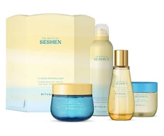 Set Rituals: The Ritual Of Seshen, Shower Mousse, 200 ml + The Ritual Of Seshen, Body Gel, 200 ml + The Ritual Of Seshen, Softening, Body Scrub, 150 g + The Ritual Of Seshen, Hair Scented Mist, For Women, 100 ml