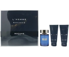 „Rochas“ rinkinys: „L'Homme Rochas“ tualetinis vanduo vyrams, 100 ml + „L'Homme Rochas“ drėkinamasis balzamas po skutimosi visiems odos tipams, 100 ml + „L'Homme Rochas“ drėkinamasis balzamas po skutimosi, 100 ml