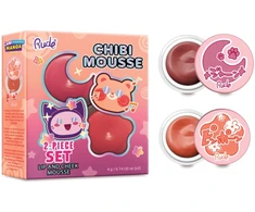 Set Rude Cosmetics: Chibi Mousse Lip &amp; Cheek Balm 2-In-1 Tada!, 4 g + Chibi Mousse Lip &amp; Cheek Balm 2-In-1 Fuzzy, 4 g