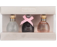 Set Sarah Jessica Parker: Lovely Sheer EDP parfumuotas vanduo moterims, 10 ml + Born Lovely EDP parfumuotas vanduo moterims, 10 ml + Lovely EDP parfumuotas vanduo moterims, 10 ml