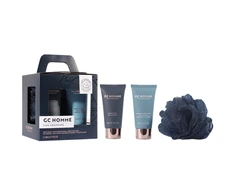 Tabac Original Tabac Set The Luxury Bathing Company: GC Homme, Cleanse &amp; Scrub, Body Sponge + GC Homme, Cleansing &amp; Refreshing, Dušo želė, For All Skin Types, 50 ml + GC Homme, Citrus &amp; Aromatic, Dušo želė &amp; Šampūnas 2-In-1, 50 ml For Men
