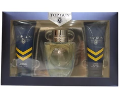 Top Gun Rivet rinkinys vyrams (EDT, 100 ml + kūno ir plaukų prausiklis, 100 ml + balzamas po skutimosi, 100 ml)