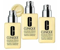 „Clinique Dramatically Different Lotion+“ drėkinamasis veido losjonas trio rinkinys, 3 vnt., 125 ml