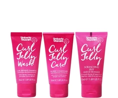 Set Umberto Giannini: Curl Jelly Hair Styling Gel Curl Definition &amp; Frizz Control Medium Hold, 50 ml + Curl Jelly Hair Šampūnas Curl Defining, 50 ml + Curl Jelly Hair Conditioner Curl Defining, 50 ml